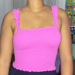 Pink Ruched Tank